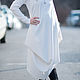 Elegant, white tunic made of thick cotton - DR0121PM. Dresses. EUG fashion. Online shopping on My Livemaster.  Фото №2