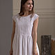 White linen dress with white lace. Dresses. molinialife. Online shopping on My Livemaster.  Фото №2