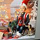 The elf costume Santa's helper red hat waistcoat costume for a photo shoot. Carnival costumes for children. Дом-Тади | Костюмы персонажей | Новогодние костюмы (dom-tadi). Online shopping on My Livemaster.  Фото №2
