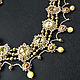 Necklace with pearls crystals Openwork gold. Necklace. ArtelL. My Livemaster. Фото №5