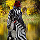 Light Black and White Cotton Coat with Print Stripes. Coats. mongolia. My Livemaster. Фото №5