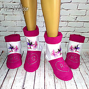 Personalized Slippers-boots with rhinestones