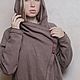 Кардиган-мантия из крапивы с бахромой. Кардиганы. ZEN SEW. Ярмарка Мастеров.  Фото №6
