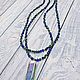 Длинные бусы с кулоном, настоящий кристалл кварца на бусах. Бусы. Jewelry Terapia. Интернет-магазин Ярмарка Мастеров.  Фото №2