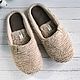 Заказать Вязаные тапочки-шлепки из овечьей шерсти. Марина (Knitted Comfort). Ярмарка Мастеров. . Тапочки Фото №3