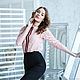 Pink lace Sport-Chic jumper, pink openwork lace blouse. Jumpers. mozaika-rus. My Livemaster. Фото №4