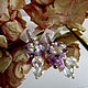 Pendientes con perlas y diamantes de imitación blanco Sparkle, Earrings, Nizhny Novgorod,  Фото №1