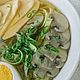 Муляж супа с лапшой, курицей и грибами. Муляжи блюд. Муляжи блюд, десертов, напитков. Ярмарка Мастеров.  Фото №5