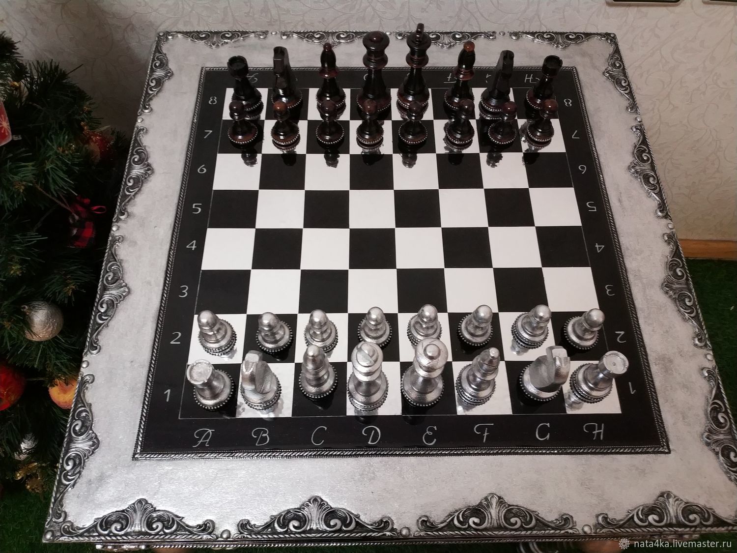 наклейка на стол шахматы