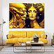 Golden painting of a Girl and an Alien. Fantasy art, Pictures, St. Petersburg,  Фото №1