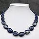 Blue beads for women made of natural lapis lazuli stones. Beads2. Iz kamnej. Интернет-магазин Ярмарка Мастеров.  Фото №2
