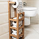 Toilet paper holder made of light ash, Furniture for baths, Moscow,  Фото №1