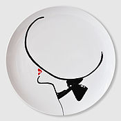 Картины и панно handmade. Livemaster - original item Decorative wall plate Parisian Jacqueline style minimalism. Handmade.