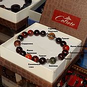 Украшения handmade. Livemaster - original item Bracelet made of stones for Aries 