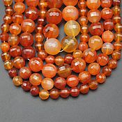 Материалы для творчества handmade. Livemaster - original item Carnelian beads cut with 128 faces and rectangular faces. Handmade.