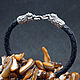 Кожаный браслет: Дикие кабаны (Brs011), Браслет плетеный, Санкт-Петербург,  Фото №1