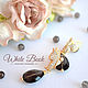 Earrings with Topaz, smoky quartz butterfly. Earrings. White Book. My Livemaster. Фото №5