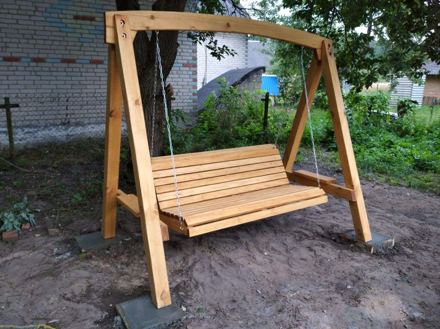 Качели из массива сосны в интернет-магазине Ярмарка Мастеров по цене ...