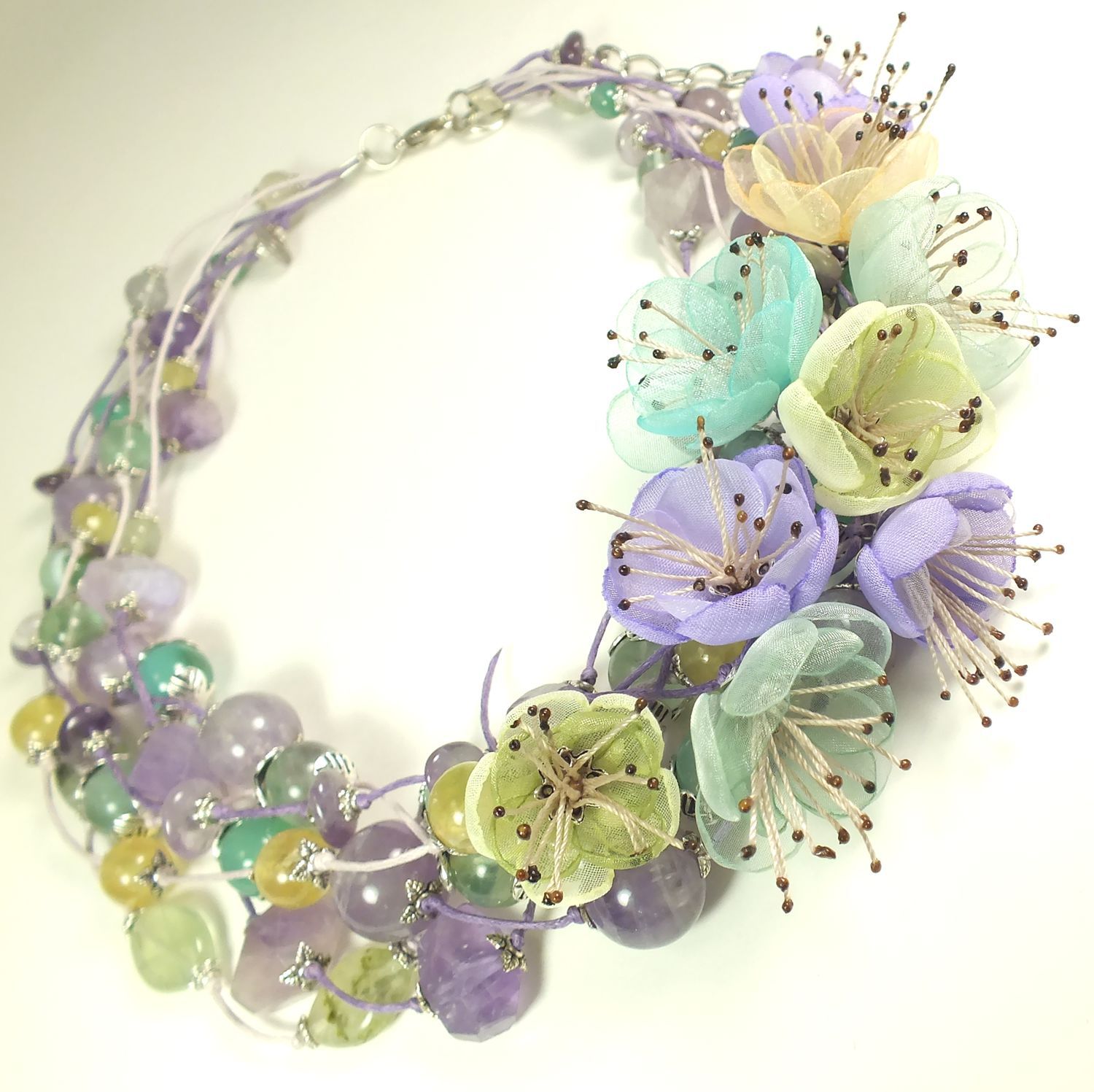 necklace made out of flowers