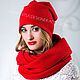 Шапка "Ангора Red". Шапки. KUDESNITSA Designer Accessories. Интернет-магазин Ярмарка Мастеров.  Фото №2