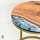 Приставной журнальный стол с морем. Столы. Akutrau Woodworking. Ярмарка Мастеров.  Фото №4