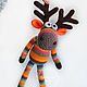 Rainbow Moose is small (30 cm). Stuffed Toys. GALAtoys. My Livemaster. Фото №5