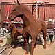 Композиция «лошадь и жеребёнок» полигональные скульптуры из Металла, Скульптуры, Санкт-Петербург,  Фото №1