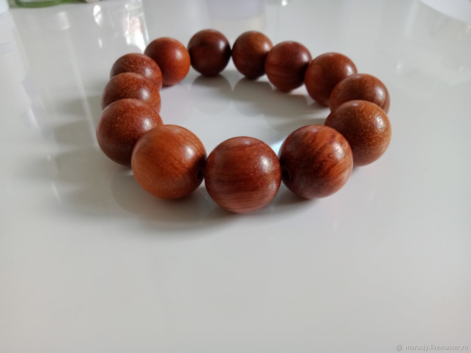 Rosary bracelet made of rosewood beads is large!! 18 mm, Bead bracelet, Sergiev Posad,  Фото №1