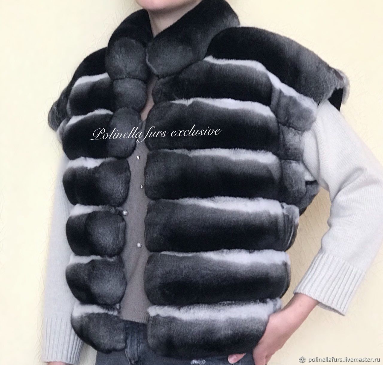 Жилет из шиншиллы купить в интернет-магазине Ярмарка Мастеров по цене ...