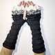 Mittens Dragon Scales Long Knitted Warm Mittens Gloves, Mitts, Tula,  Фото №1