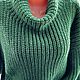 Свитер вязаный из ангоры с шерстью изумрудного  цвета. Свитеры. Sweater Star Вязание на заказ.. Ярмарка Мастеров.  Фото №10