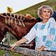 Джемпер из хлопка и джинсовых лоскутов " Lady boho ". Джемперы. Наталья  Пуховая Мастерская (puhovyiy-master). Ярмарка Мастеров.  Фото №9