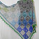 Shawl Knitted Openwork Triangular Scarf With Knitting Needles Large Bactus. Shawls. Yuliya Chernova. Online shopping on My Livemaster.  Фото №2