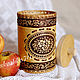 Box of birch bark 'Flowers'. A jar for tea, sugar, spices, Jars, Tomsk,  Фото №1