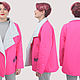 Куртка неоновая розовая короткая под пояс плюссайз оверсайз. Куртки. Дизайнерская одежда ручной работы. Ярмарка Мастеров.  Фото №5