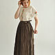 Falda de lino marrón Campesino, Skirts, Novosibirsk,  Фото №1