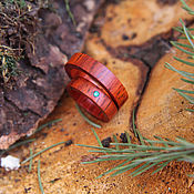 Украшения handmade. Livemaster - original item "Синара" ( падук, фианит) кольца деревянные. Handmade.