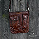  Кожаная сумка Vintage Brown Leather, Сумка-планшет, Москва,  Фото №1