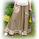 Skirt boho 'Fashion style',with pockets,long,floor,spring,summer, Skirts, Mytishchi,  Фото №1