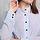 Women's blouse made of chiffon with polka dots BLACK&WHITE. Blouses. BRAGUTSA. My Livemaster. Фото №6