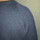 Джемпер " Джинс" 100% кашемир. Джемперы мужские. Вера / Kirshvery_knit (kirshvery) (kirshvery). Ярмарка Мастеров.  Фото №6