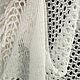 Brunello Cucinelli Net Shawl White Openwork Knitted with Fringe. Shawls. Yuliya Chernova. My Livemaster. Фото №5