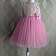  Розовое платье с кружевом, Платье, Новосибирск,  Фото №1