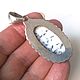 Кулон с мерлинитом (дендроагатом) "Ветки на снегу". Кулон. Unique Silver (UniqueSilver). Ярмарка Мастеров.  Фото №6