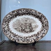 Винтаж handmade. Livemaster - original item The big Wedgwood dish, Ferrara series, the beginning of the twentieth century (7064). Handmade.