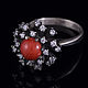 Ring in sterling silver 'fireworks' with corals, Rings, Moscow,  Фото №1