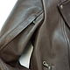 Leather jacket brown men's motorcycle. Mens outerwear. Lollypie - Modiste Cat. My Livemaster. Фото №5