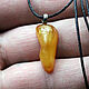 Amber pendant 'A drop of honey'. Pendants. Bone and Stone, Runes and Amulets. My Livemaster. Фото №4