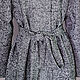 Order Cocoon coat with belt 'Herringbone'. Lana Kmekich (lanakmekich). Livemaster. . Coats Фото №3