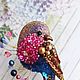 Брошь птичка. Брошь-булавка. Sofi brooches. Интернет-магазин Ярмарка Мастеров.  Фото №2